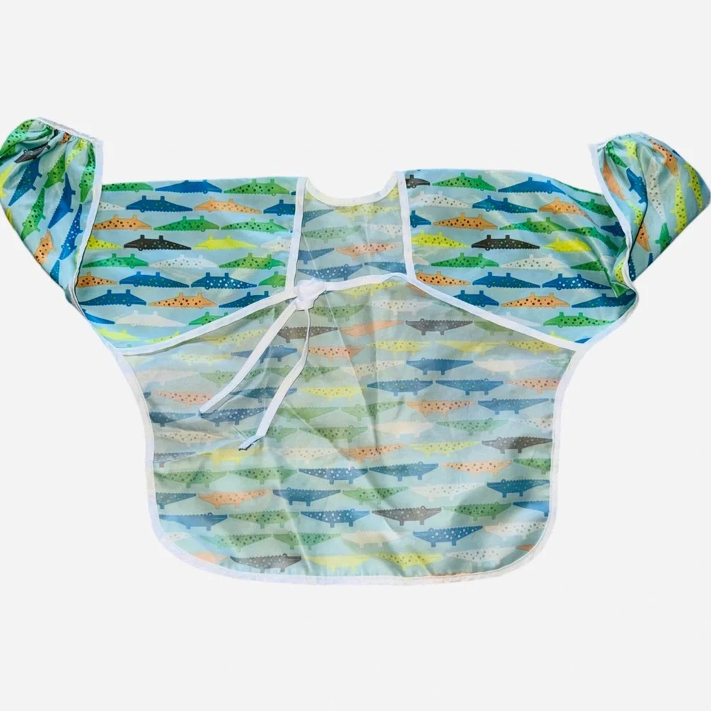 Bankins Dinosaurs SUV 14 Long Sleeve Soft and Lightweight, Bib for Meals, 6-24M